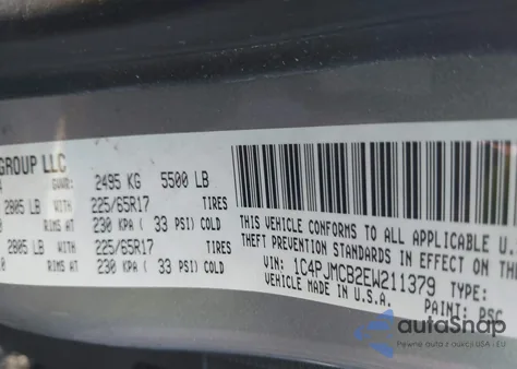 2014 Jeep Cherokee Latitude from USA, damaged, VIN 1C4PJMCB2EW211379